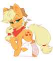 1928542__safe_artist-colon-hiccupsdoesart_applejack_leak_spoiler-colon-g5_alternate+design_applejack+(g5)_bandage_bandana_braid_earth+pony_feather_