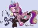 864095__suggestive_artist-colon-lulubell_princess+cadance_alicorn_pony_g4_butt_choker_clothes_dominatrix_eyeshadow_female_garter+belt_hoof+polish_latex_lidded+