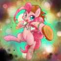 487813__safe_solo_pinkie+pie_bipedal_tambourine_romani_gypsy+pie_bard_artist-colon-renokim