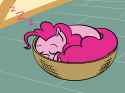 1894216__safe_artist-colon-flutterluv_pinkie+pie_earth+pony_pony_g4_basket_behaving+like+a+cat_bowl_curled+up_cute_daaaaaaaaaaaw_diapinkes_eyes+closed_female_if