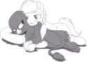 6525040__safe_artist-colon-nauyaco_imported+from+derpibooru_oc_oc-colon-ardent+heart_griffon_pony_blushing_female_male_monochrome_stallion