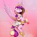 3538392__safe_artist-colon-ncmares_princess+cadance_alicorn_pony_g4_-colon-p_arrow_bow+28weapon29_bow+and+arrow_clothes_crown_cupid_cupidance_cute_cutedance_fem