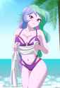 3521895__suggestive_artist-colon-riouku_princess+celestia_principal+celestia_human_equestria+girls_g4_beach_beach+babe_bedroom+eyes_belly_belly+button_big+breas