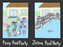 zebra pool party