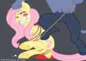 47940__grimdark_suggestive_artist-colon-silent+ponytagonist_fluttershy_iron+will_abuse_blood_blushing_bondage_bound+wings_cloth+gag_crying_derpibooru+i