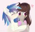 2400110__safe_artist-colon-melloncollie-dash-chan_dj+pon-dash-3_octavia+melody_vinyl+scratch_earth+pony_pony_unicorn_g4_absurd+resolution_blushing_bow_bowtie_ch