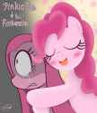 2246234__safe_artist-colon-garammasara_pinkie+pie_earth+pony_pony_g4_crying_duality_high+res_hug_pinkamena+diane+pie_self+ponidox