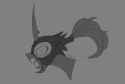3592578__safe_artist-colon-neoncel_idw_queen+chrysalis_changeling_changeling+queen_g4_armor_black+and+white_bust_fangs_female_grayscale_horn_monochrome_portrait