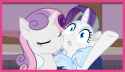 3114579__safe_artist-colon-cold-dash-blooded-dash-twilight_artist-colon-dolenore_edit_rarity_sweetie+belle_pony_unicorn_g4_blushing_cheek+kiss_eyes+closed_eyesh