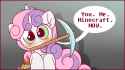 1120621__safe_artist-colon-symbianl_sweetie+belle_pony_unicorn_don27t+mine+at+night_g4_bronybait_cute_dialogue_diamond+pickaxe_diasweetes_female_high+res_lookin