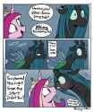 3390603__safe_artist-colon-icey_princess+cadance_queen+chrysalis_alicorn_changeling_changeling+queen_pony_blushing_chirping_comic_crown_duo_duo+female_female_hi