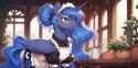 3415259__safe_ai+content_ai+generated_prompter-colon-greesys_princess+luna_alicorn_pony_clothes_horn_indoors_long+hair_maid_maid+headdress_solo_wings