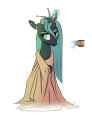 2437749__safe_artist-colon-imadeus_derpibooru+import_queen+chrysalis_changeling_changeling+queen_clothes_coffee_coffee+mug_crown_cute_cutealis_female_h