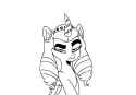 Opaline tries on the funny little hat
