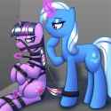 1424268__suggestive_artist-colon-t-dot-f-dot-a-dot-n-dot-c-dot-s-dot-_trixie_twilight+sparkle_pony_g4_absurd+resolution_ballgag_bdsm_bedroom+eyes_belt_belts_bon (1)