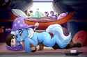 3375939__suggestive_artist-colon-tinnitus_bon+bon_lyra+heartstrings_starlight+glimmer_sweetie+drops_trixie_twilight+sparkle_oc_alicorn_human_pony_unicorn_g4_alc