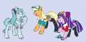 3596699__safe_artist-colon-fuckomcfuck_kotobukiya_applejack_aria+blaze_earth+pony_pony_accessory+theft_applejack27s+hat_baseball+cap_bracelet_cap_clothes_commis