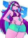 3527819__safe_artist-colon-xan-dash-gelx_aria+blaze_human_equestria+girls_g4_annoyed_belly_belly+button_bikini_breasts_clothes_curvy_female_hand+on+hip_hourglas