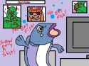 2987313__suggestive_artist-colon-anonymous_oc_oc+only_oc-colon-anon_fish_human_pony_computer_crying_dialogue_picture_snowpony+species_taiga+pony_vulgar