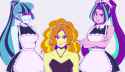 3408662__safe_artist-colon-drizzledazzle_part+of+a+set_adagio+dazzle_aria+blaze_sonata+dusk_human_equestria+girls_g4_clothes_female_maid_red+flags+song_tom+card