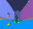 3024670__safe_artist-colon-dragonboi471_queen+chrysalis_changeling_changeling+queen_bathtub_rubber+duck_shower+curtain_solo_water
