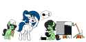 2952063__safe_artist-colon-seafooddinner_oc_oc-colon-filly+anon_oc-colon-spacexpone_earth+pony_pony_clipboard_clothes_cross-dash-popping+veins_drool_earth+pony+