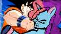 3441530__artist+needed_source+needed_safe_edit_misty+brightdawn_pony_saiyan_unicorn_g5_dragon+ball_duo_duo+male+and+female_eyes+closed_female_freckles_horn_male