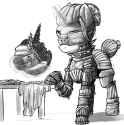 3597172__semi-dash-grimdark_artist-colon-uteuk_unicorn_armor_blindfold_cloth_fear++hunger_horn_penance+armor_permanent_spikes_table