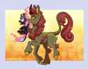 2243186__safe_artist-colon-inuhoshi-dash-to-dash-darkpen_maple+brown_kirin_nirik_baby_baby+kirin_baby+nirik_cloven+hooves_foal_mane+of+fire_mouth+hold_open+mout