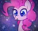 2222475__safe_pinkie+pie_solo_female_pony_mare_earth+pony_cute_tongue+out_bust_wingding+eyes_snow_diapinkes_-colon-p_snowfall_looking+at+something_ar