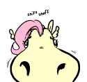 3189684__safe_artist-colon-punkittdev_fluttershy_pegasus_pony_g4_close-dash-up_cute_didnt+i+do+it+for+you_extreme+close-dash-up_female_fisheye+lens_horses+doing