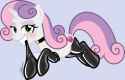 2863565__suggestive_edit_editor-colon-anonymous_sweetie+belle_pony_unicorn_bedroom+eyes_blushing_choker_clothes_cutie+mark_evening+gloves_eyeshadow_fem (1)