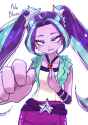 3600456__safe_artist-colon-izuchi_aria+blaze_human_equestria+girls_g4_character+name_female_foreshortening_looking+at+you_simple+background_smiling_smiling+at+y