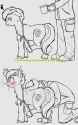 3104695__suggestive_artist-colon-a0iisa_oc_oc+only_oc-colon-anon_unnamed+oc_human_pony_yakutian+horse_2+panel+comic_annoyed_blushing_comic_drawthread_female_flu