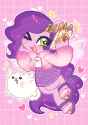 3072012__safe_artist-colon-oofycolorful_cloudpuff_pipp+petals_dog_flying+pomeranian_pegasus_pomeranian_pony_g5_adorapipp_clothes_cute_duo_female_heart_high+res_
