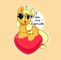 2648165__safe_artist-colon-kittyrosie_applejack_earth+pony_pony_blushing_cute_freckles_jackabetes_missing+accessory_open+mouth_speech+bubble