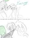 shark pone explores arm