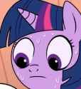 445208__safe_artist-colon-madmax_twilight+sparkle_g4_animated_cropped_female_frown_gif_reaction+image_solo_sweat_sweating+profusely_vibrating