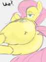 758402__suggestive_artist-colon-askcanadash_fluttershy_oc_oc-colon-anon_human_pony_butt_butt+crush_giant+pony_looking+back_macro_on+side_plot_raised+eyebrow_sk