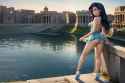 3336513__prompter+needed_questionable_ai+content_ai+generated_clear+sky_rarity_human_equestria+girls_g4_ass_bottomless_butt_clothes_day_dress_female_flashing_hi