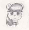 3590172__safe_artist-colon-foxtrot3_octavia+melody_earth+pony_pony_g4_bust_collar_female_looking+at+you_mare_monochrome_solo_traditional+art