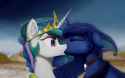 2365436__safe_artist-colon-ymsgelgoog_princess+celestia_princess+luna_alicorn_pony_g4_collar_duo_female_floppy+ears_incest_jewelry_kiss+on+the+lips_kissing_lesb