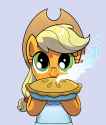 1879507__safe_artist-colon-agnesgarbowska_edit_applejack_idw_spoiler-colon-comic_spoiler-colon-comic72_apple_applejack&#039;s+hat_apple+pie_apron_backgrou