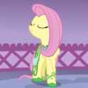74997__safe_screencap_fluttershy_suited+for+success_animated_clothes_cropped_dress_eyes+closed_gala+dress_loop_nodding_one+eye+closed_solo