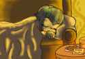 1318818__safe_artist-colon-shonatabeata_sonata+dusk_equestria+girls_g4_blanket_christmas_cookie_couch_cute_female_food_holiday_merry+christmas_milk_note_pillow_