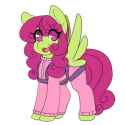 1845837__safe_artist-colon-tolsticot_oc_oc+only_oc-colon-windcatcher_animated_clothes_cute_dancing_female_flapping+wings_happy_harness_hoofy-dash-kicks