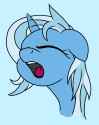 2358685__safe_artist-colon-itchystomach_trixie_pony_unicorn_g4_blue+background_bust_eyes+closed_female_floppy+ears_mare_messy+mane_open+mouth_simple+background_