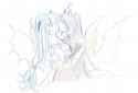 3606246__safe_artist-colon-cadence_sniffa_aria+blaze_sonata+dusk_human_equestria+girls_g4_abstract+background_blushing_cheek+kiss_clothes_dress_duo_female_float