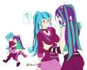 3606381__suggestive_artist-colon-cadence_sniffa_aria+blaze_sonata+dusk_human_equestria+girls_g4_blushing_breast+grab_breasts_choker_disguise_disguised+siren_duo