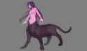 3606242__safe_artist-colon-cadence_sniffa_aria+blaze_big+cat_centaur_human_taur_equestria+girls_g4_breasts_disguise_disguised+siren_featureless+breasts_gray+bac